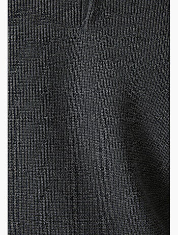 Pull thermolactyl col polo en maille texturée. - damart