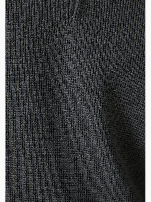 Pull thermolactyl col polo en maille texturée. - damart - Kiabi