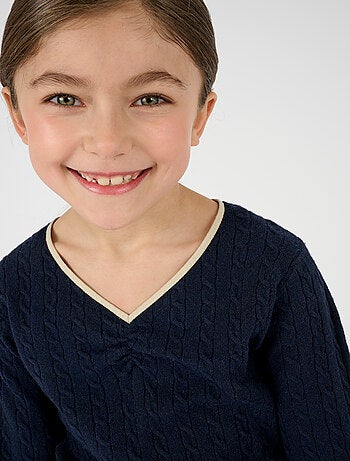 Pull Thermolactyl fille, maille torsadée - Damart