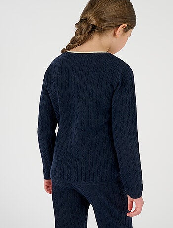 Pull Thermolactyl fille, maille torsadée - Damart