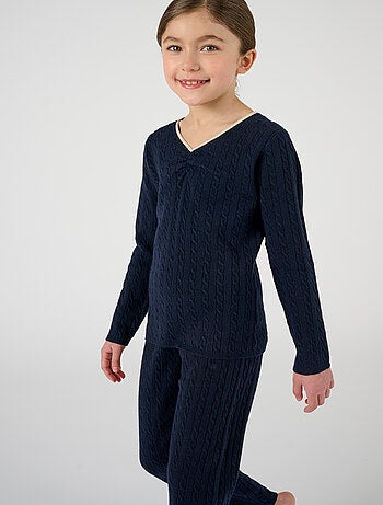 Pull Thermolactyl fille, maille torsadée - Damart