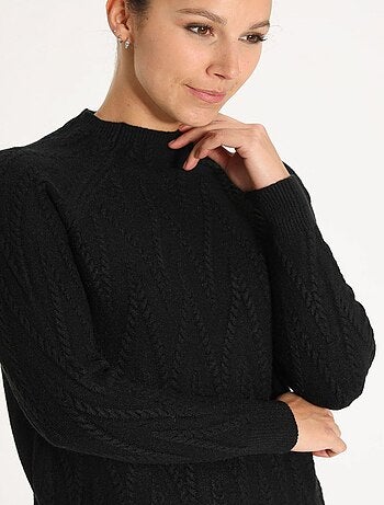 Pull Tita Black | Gerard Pasquier Avec Col Cheminée | Gerard Pasquier