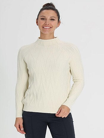 Pull TITA Ecru Pull cheminée