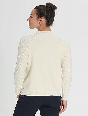 Pull TITA Ecru Pull cheminée