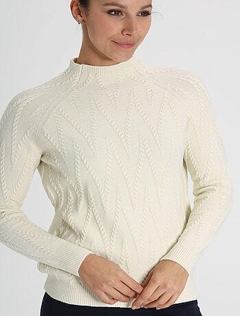 Pull TITA Ecru Pull cheminée
