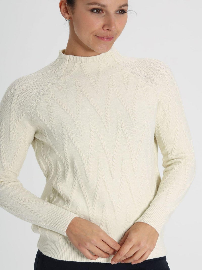Pull Tita  | Gerard Pasquier Avec Col Cheminée | Gerard Pasquier Ecru - Kiabi