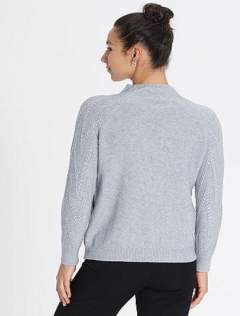 Pull Tita Grey | Gerard Pasquier Avec Col Cheminée | Gerard Pasquier