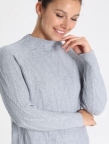 Pull Tita Grey | Gerard Pasquier Avec Col Cheminée | Gerard Pasquier