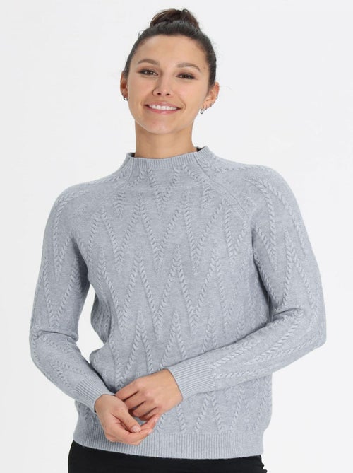 Pull TITA Grey Pull cheminée - Kiabi