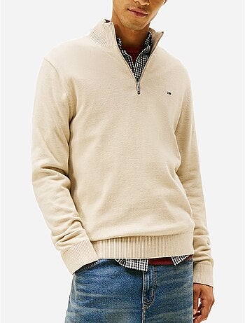 Pull Tommy jeans col montant zippé
