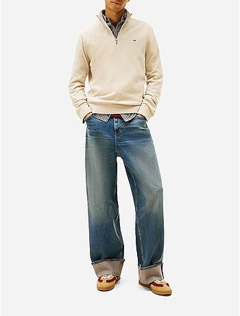 Pull Tommy jeans col montant zippé