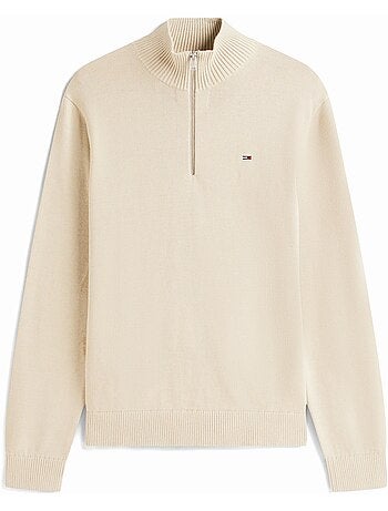 Pull Tommy jeans col montant zippé