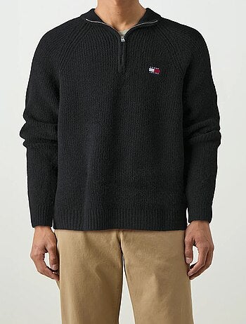 Pull Tommy jeans col zippé
