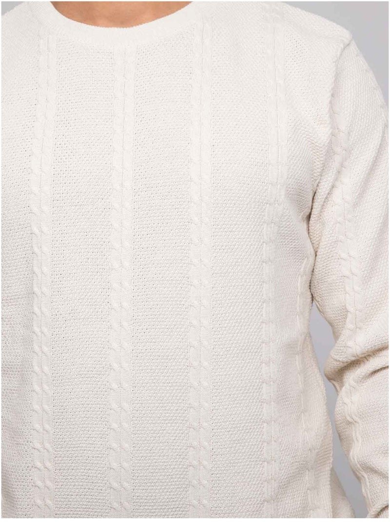 Pull torsade AMOROL Beige - Kiabi