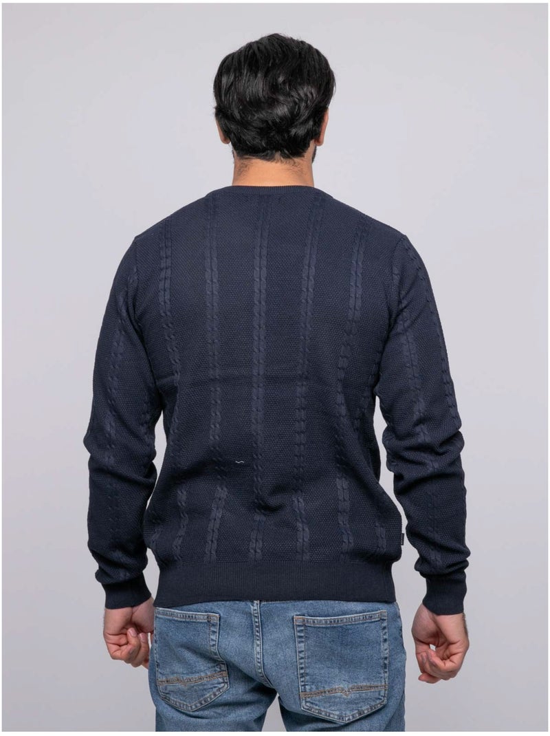 Pull torsade AMOROL Bleu marine - Kiabi