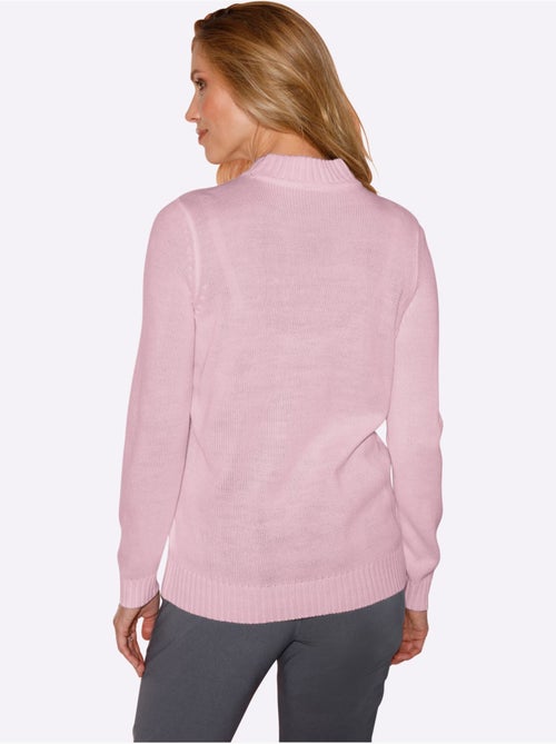 Pull torsadé col montant avec manches longues et dos en tricot lisse - Taille standard - Moda Vilona - Kiabi Pull torsadé col montant avec manches longues et dos en tricot lisse - Taille standard - Moda Vilona - Kiabi