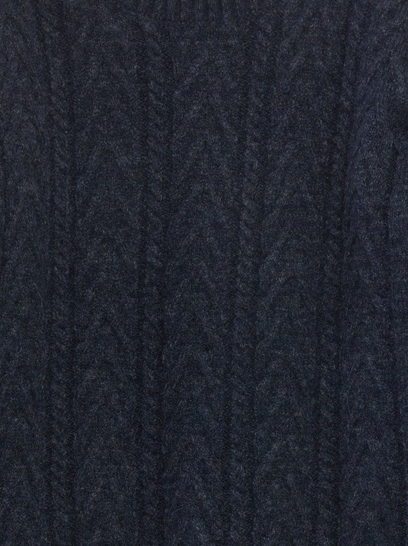 Pull torsadé col rond Bleu - Kiabi