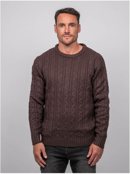 Pull torsadé col rond lalor - Kiabi