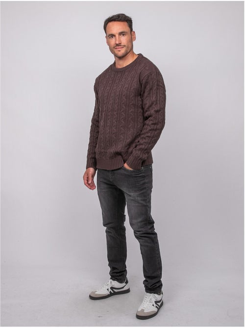 Pull torsadé col rond lalor - Kiabi