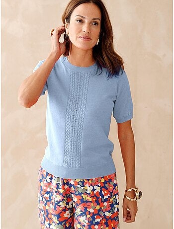 Pull torsadé manches courtes - DAXON