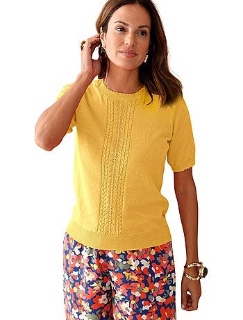 Pull torsadé manches courtes - DAXON