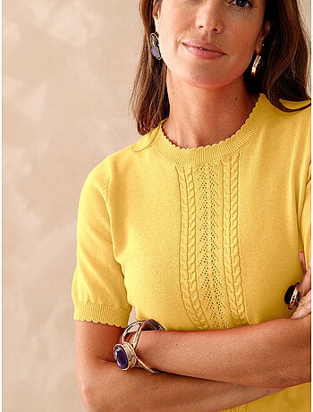 Pull torsadé manches courtes - DAXON