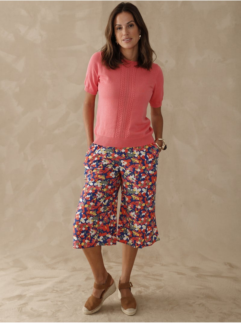 Pull torsadé manches courtes - DAXON Rose - Kiabi