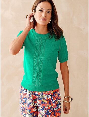 Pull torsadé manches courtes - DAXON