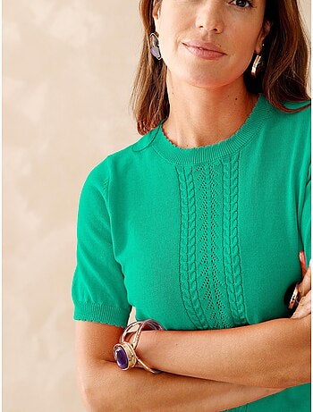 Pull torsadé manches courtes - DAXON