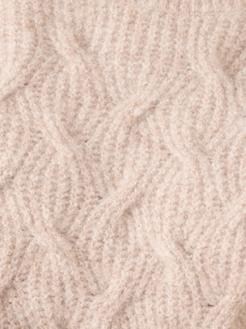 Pull torsadé Thermolactyl - Damart Beige clair - Kiabi