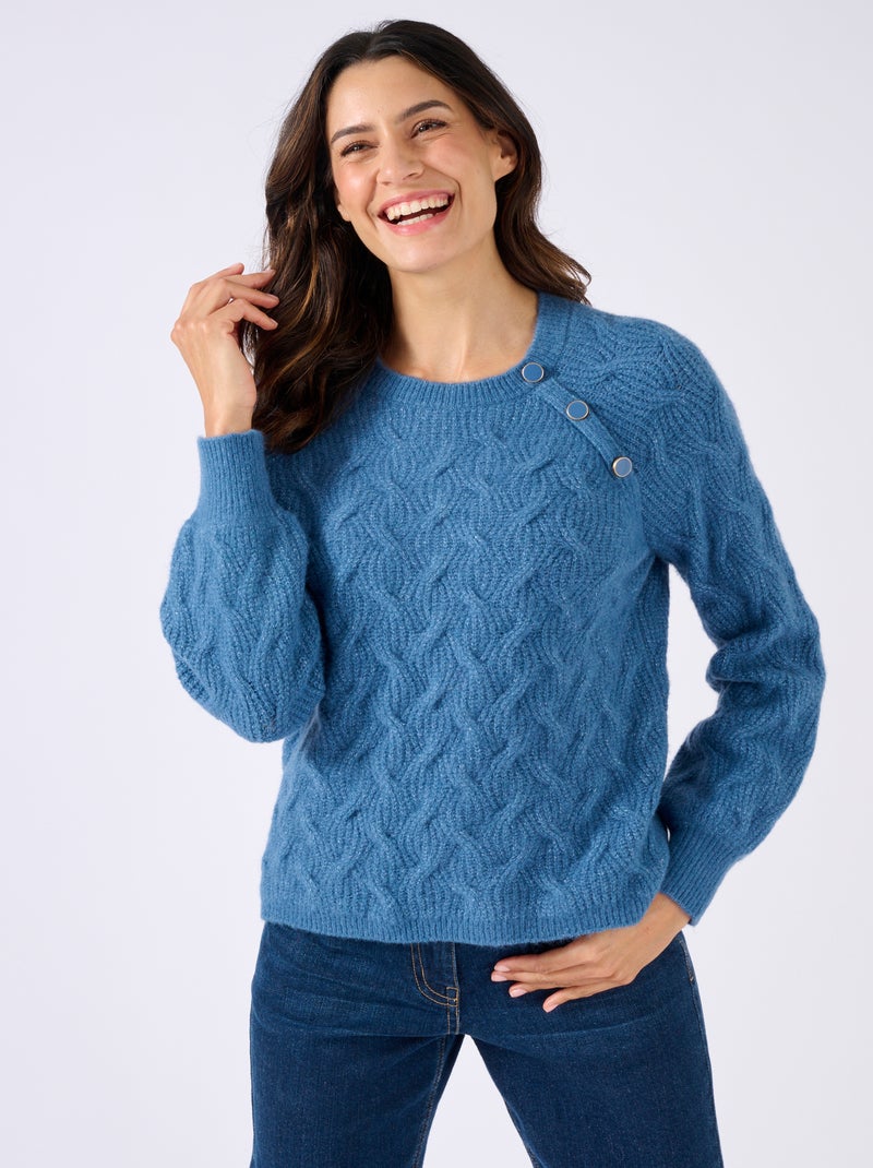 Pull torsadé thermolactyl - damart Bleu clair - Kiabi