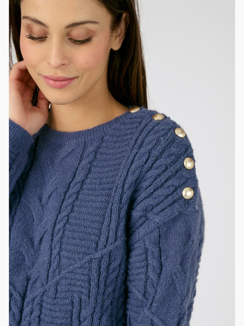 Pull torsadé Thermolactyl - Damart Bleu - Kiabi