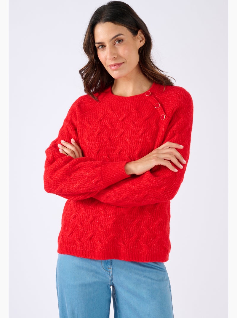 Pull torsadé thermolactyl - damart Cerise - Kiabi
