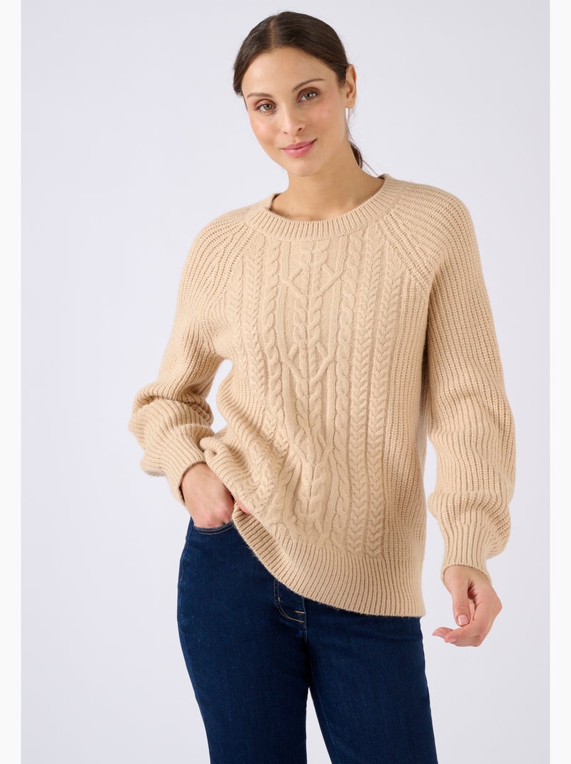 Pull torsadé Thermolactyl - Damart Marron - Kiabi