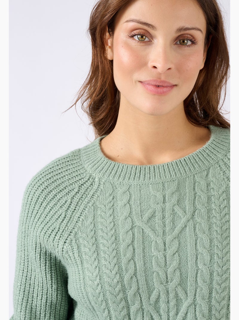 Pull torsadé Thermolactyl - Damart Vert - Kiabi