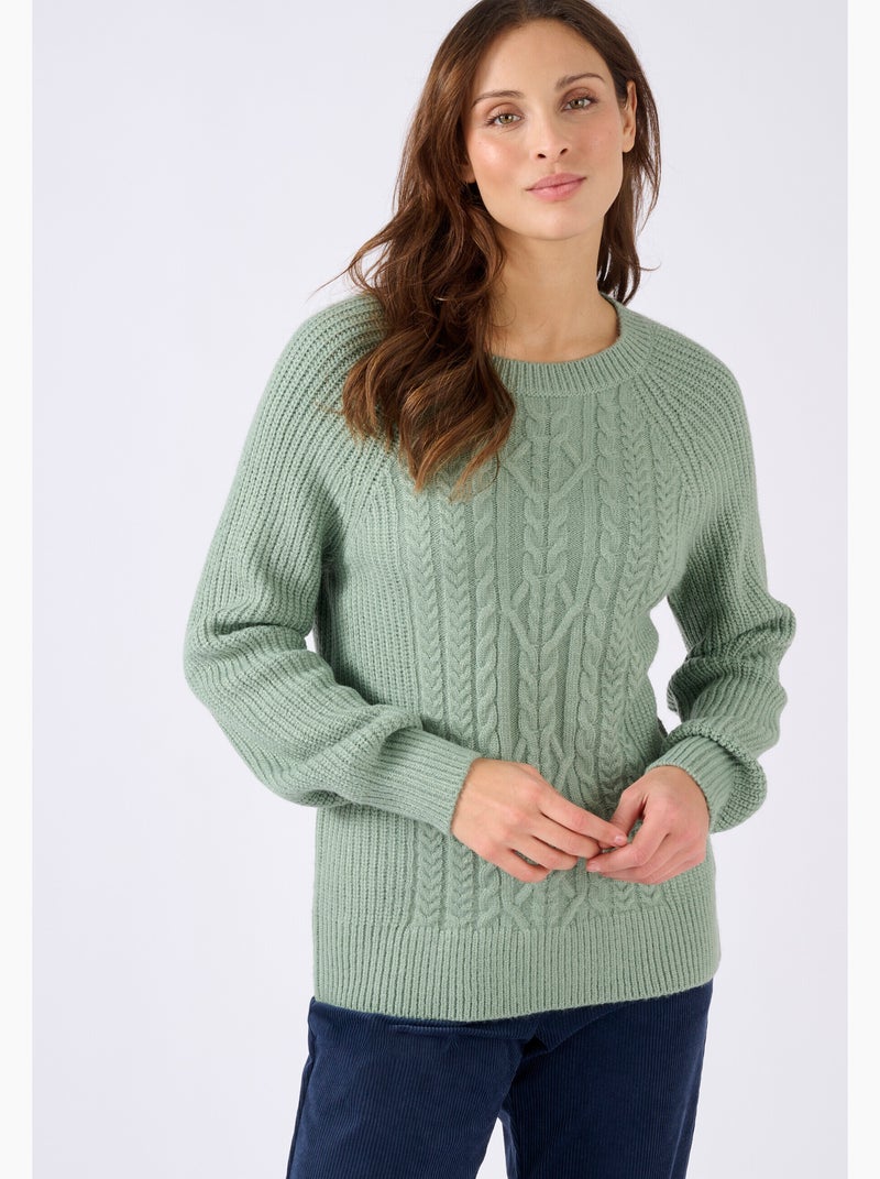 Pull torsadé Thermolactyl - Damart Vert - Kiabi