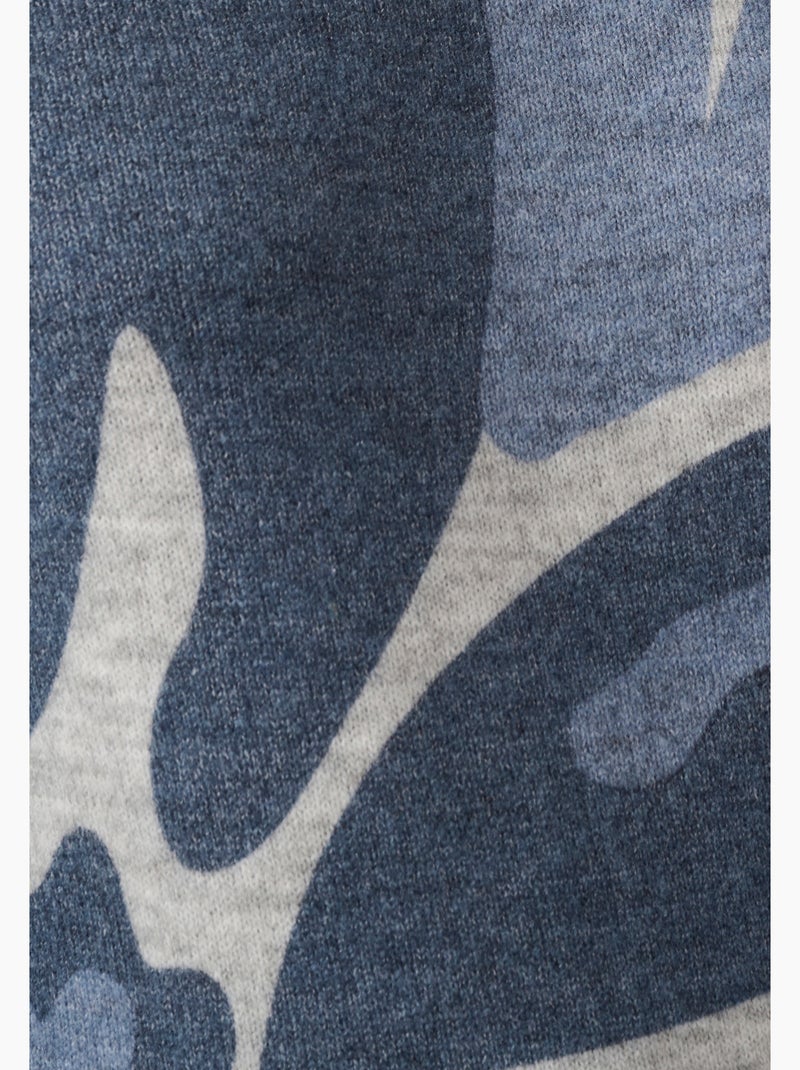 Pull toucher doux imprimé - damart Bleu - Kiabi