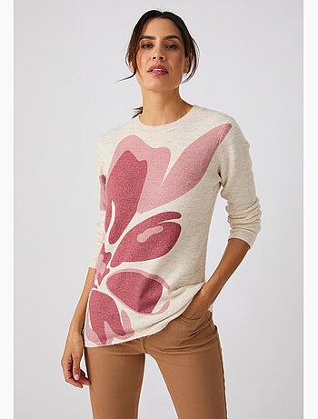 Pull toucher doux imprimé - damart