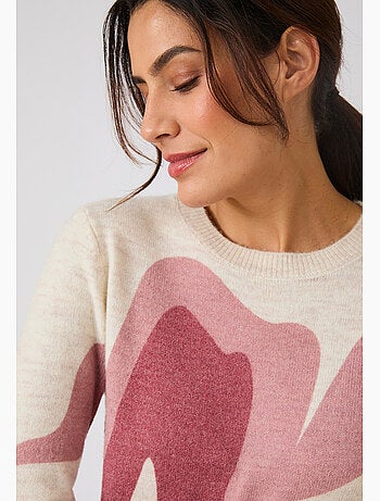 Pull toucher doux imprimé - damart