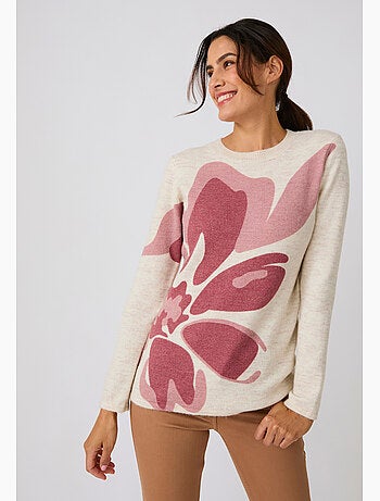 Pull toucher doux imprimé - damart