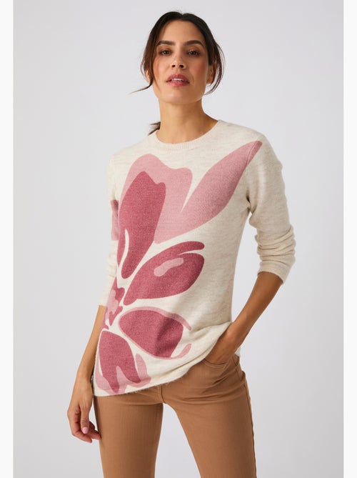 Pull toucher doux imprimé - damart - Kiabi
