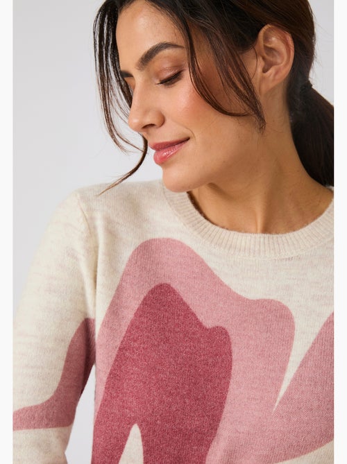 Pull toucher doux imprimé - damart - Kiabi