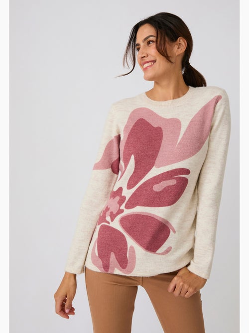 Pull toucher doux imprimé - damart - Kiabi
