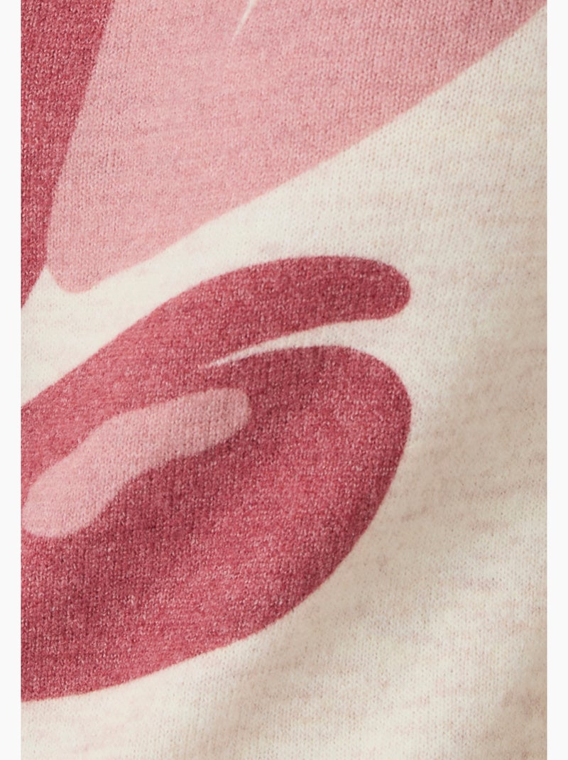 Pull toucher doux imprimé - damart Rose - Kiabi