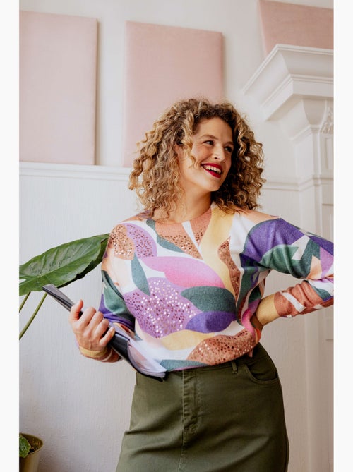 Pull tout doux avec sequins PAPRIKA - Kiabi Pull tout doux avec sequins PAPRIKA - Kiabi