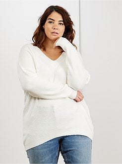 Pull tout doux col V - Kiabi