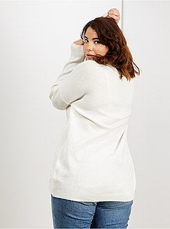 Pull tout doux col V - Kiabi