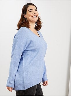 Pull tout doux col V - Kiabi