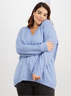 Pull tout doux col V - Kiabi