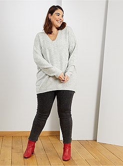 Pull tout doux col V - Kiabi